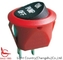 Factory LC Round Rocker Switch, Φ 20mm, ON-PUPM-OFF, Red Housing, 6A 250V.