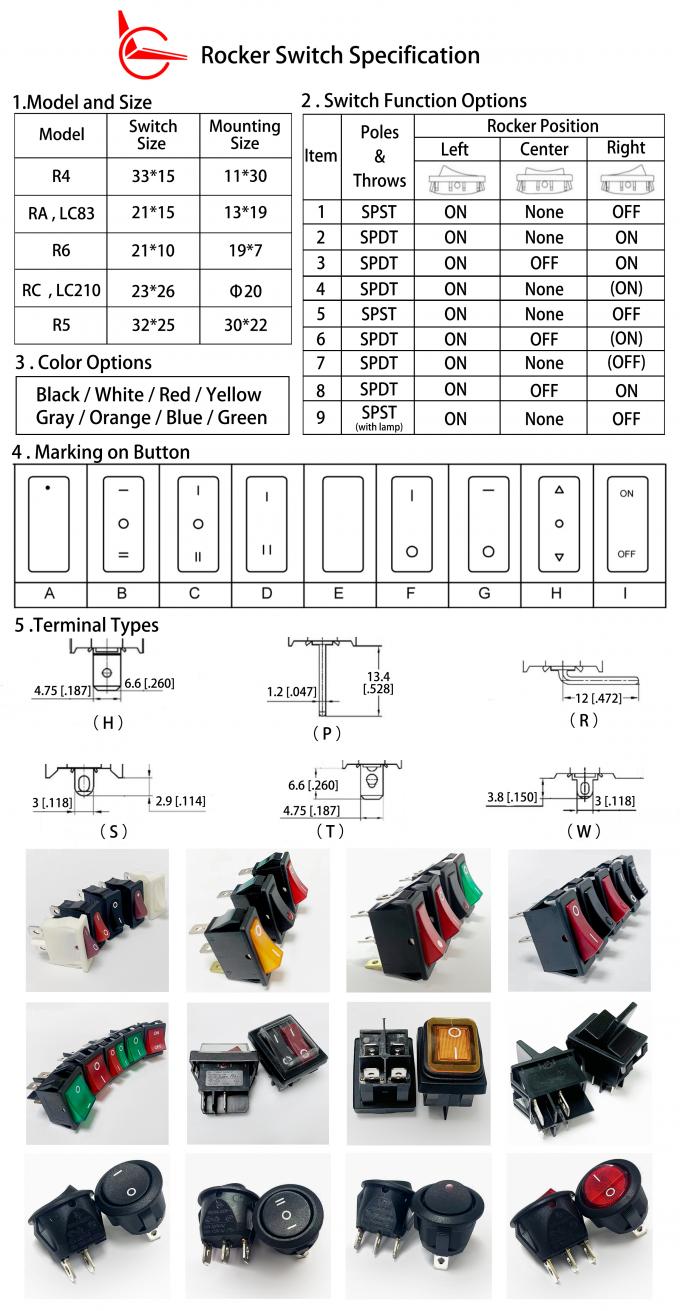 Factory High Quality White LED illuminated Rocker Switch, R4, 33x15mm ...