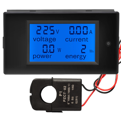 CE / FCC 100A AC CT Ammeter Digital With Split LCD Display