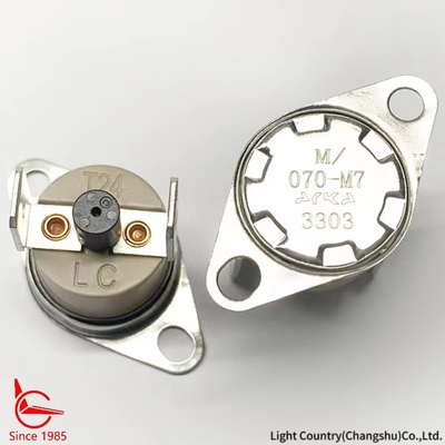 Industrial Manual Reset Thermostat KSD301 Thermal Switch 16A 250V With PPS Case Fixed Bracket