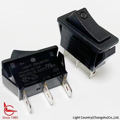 Taiwan Light Country R4 Black ON OFF Rocker Switch 33*15mm 16A 250V