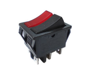 Factotry Light Country R5-16 Double Row Rocker Switch, 32*25mm, Red and Black colors, 20A 125V