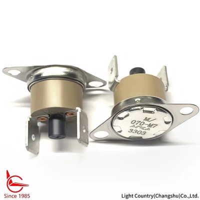 Industrial Manual Reset Thermostat KSD301 Thermal Switch 16A 250V With PPS Case Fixed Bracket