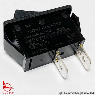 Taiwan Light Country R4 Black ON OFF Rocker Switch 33*15mm 16A 250V