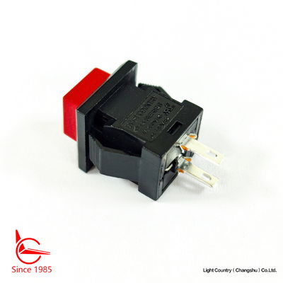Small Size Red Push Button Electrical Switch, 14mm*14mm, ON OFF, UL VDE ENEC