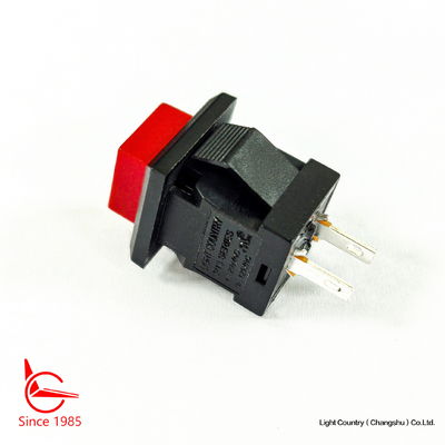 Small Size Red Push Button Electrical Switch, 14mm*14mm, ON OFF, UL VDE ENEC