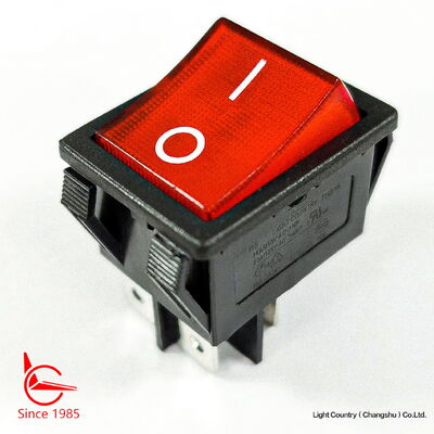 Good Quality Taiwan Brand R5 Rocker Switch, 32*25mm, ON-OFF, Red Lamp, 16A 250V