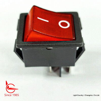 Good Quality Taiwan Brand R5 Rocker Switch, 32*25mm, ON-OFF, Red Lamp, 16A 250V