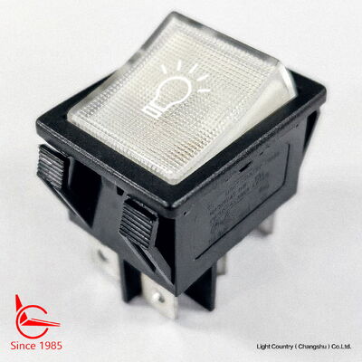 Good Quality White Light ON-OFF Rocker Switch for PLC Control Panel, 32*25mm, VDE, TUV, UL