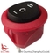 Factory LC Round Rocker Switch, Φ 20mm, ON-PUPM-OFF, Red Housing, 6A 250V.