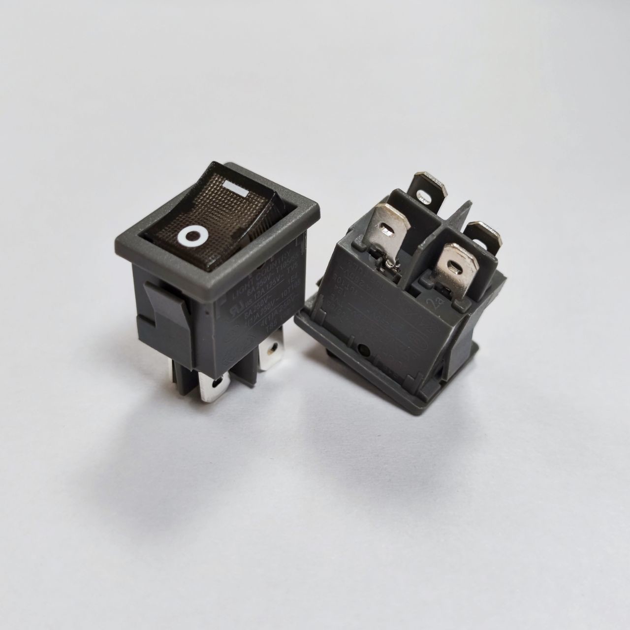 Illuminated Rocker Light Switch R19A Gray 21*15mm 12A 125V/250V