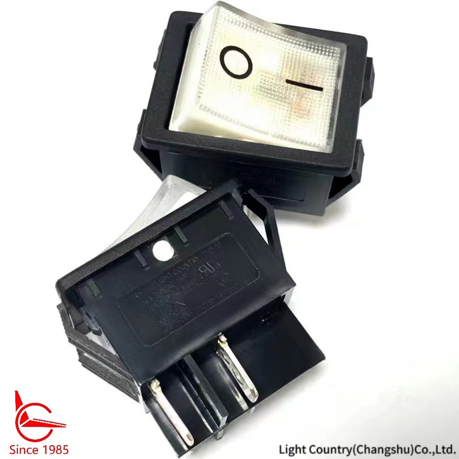Good Quality White Illuminated ON OFF Rocker Switch for Socket, 32*25mm ...